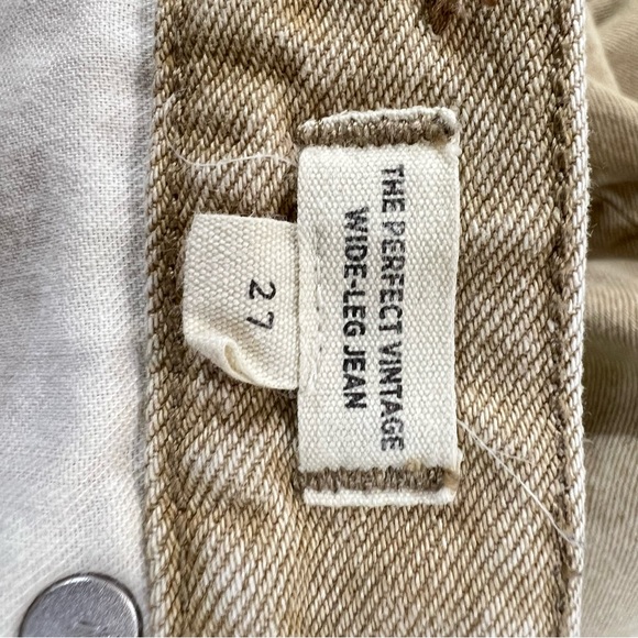 Madewell The Perfect Vintage Wide Leg Jeans Size 27 Tan High Rise Wide Leg Denim - Picture 11 of 14